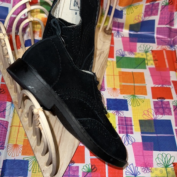 New GAP True Black Size 9 Stretch Lace Wingtip Oxfords - Picture 6 of 8